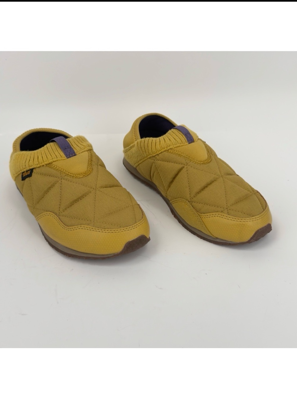 Teva ReEmber Moc Quilted Slip On Camp Shoes Collapsible Heel Women's 7 Yellow